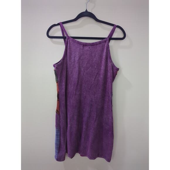 Kathmandu Imports Purple Embroidered Boho Mini Dress - Picture 4 of 4